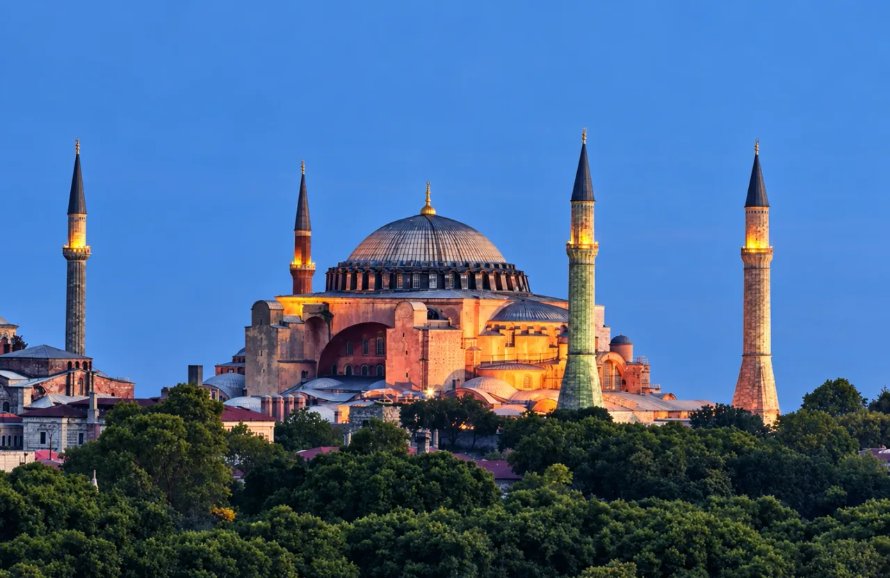 Hagia Sophia at dusk, Istanbul